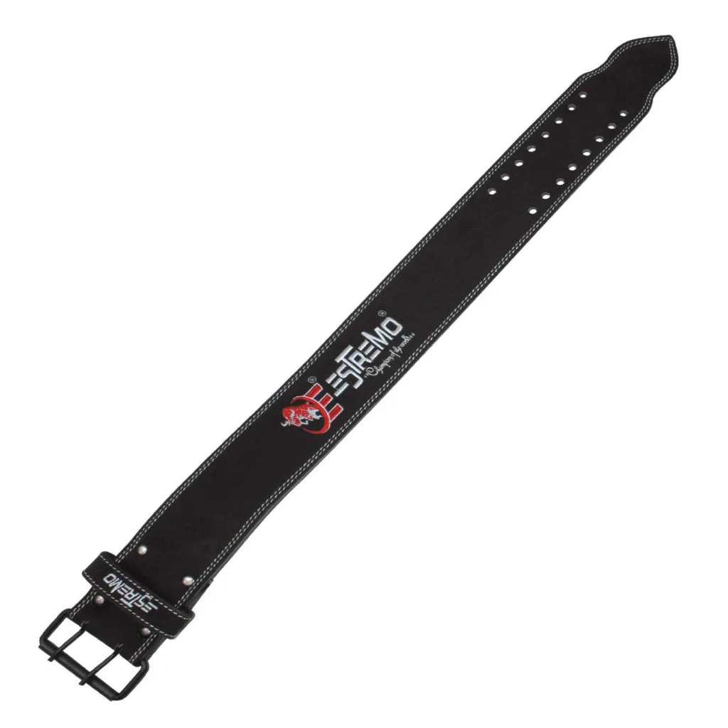 Genuine Leather Power Lifting Belt 4" Wide - Black
