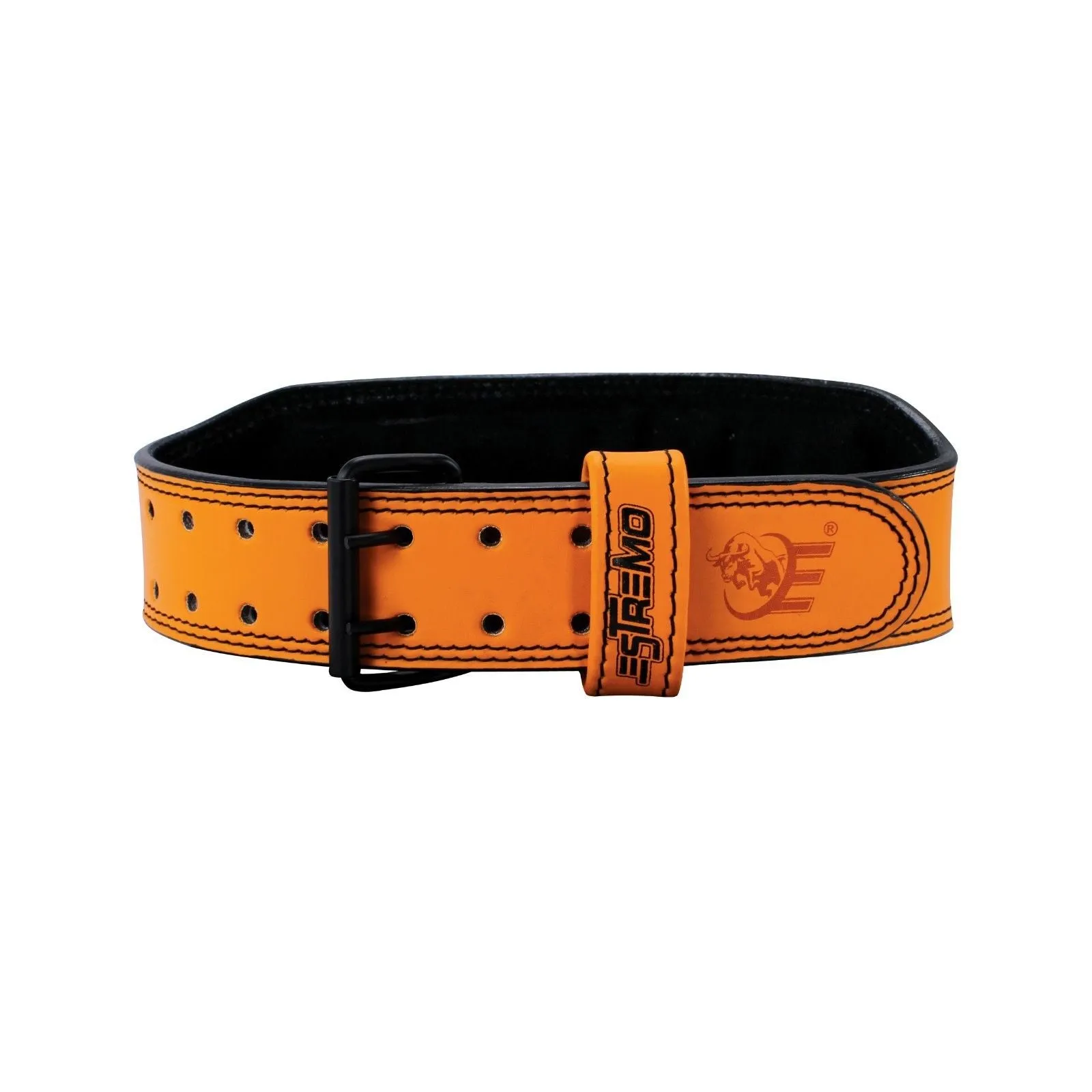 Genuine Leather Weightlifting Belt 4" Wide Orange