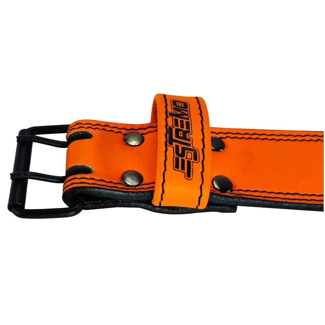 Genuine Leather Weightlifting Belt 4" Wide Orange
