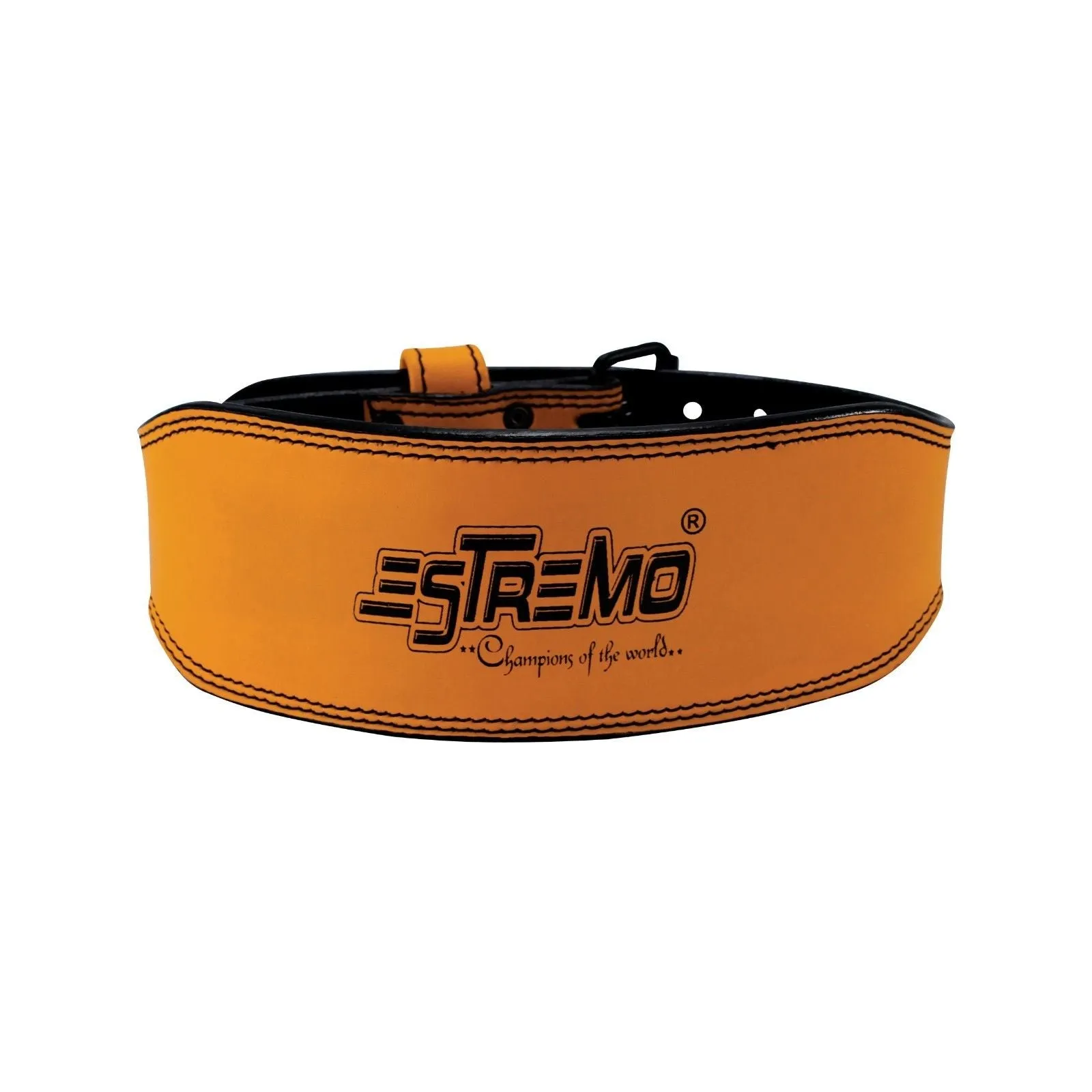 Genuine Leather Weightlifting Belt 4" Wide Orange