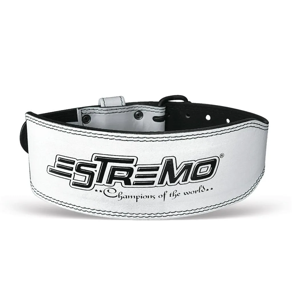 Genuine Leather Weightlifting Belt 4" Wide White