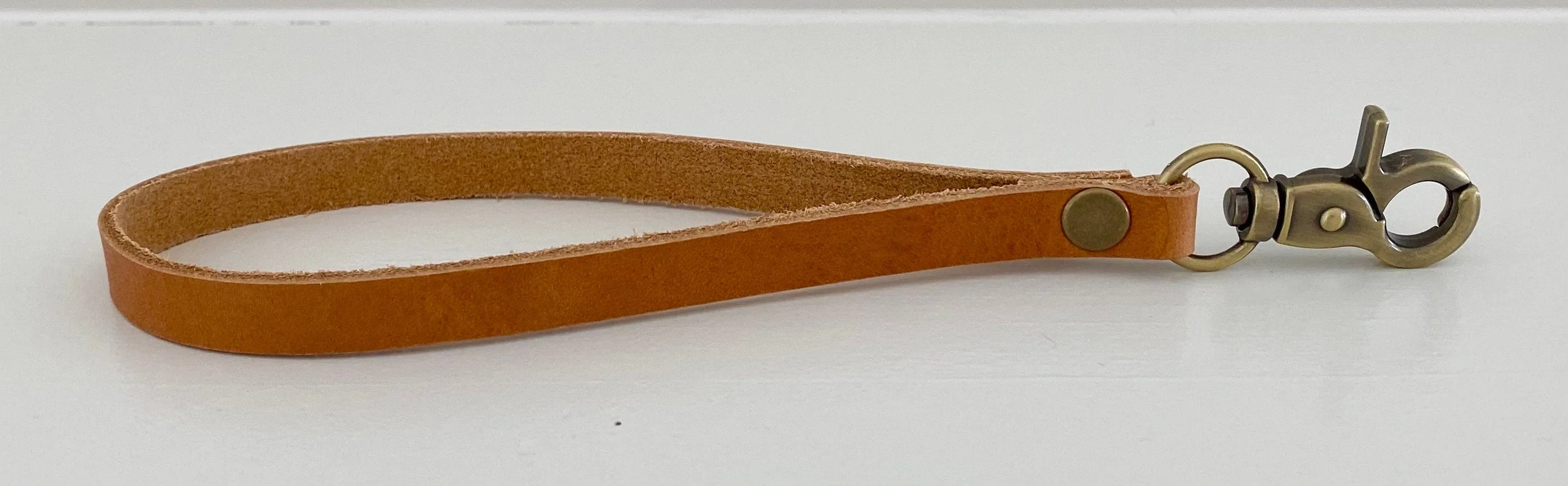 Genuine Leather Wristlet Strap for Pouch, Wallet or Clutch | Wristlet Strap Keychain