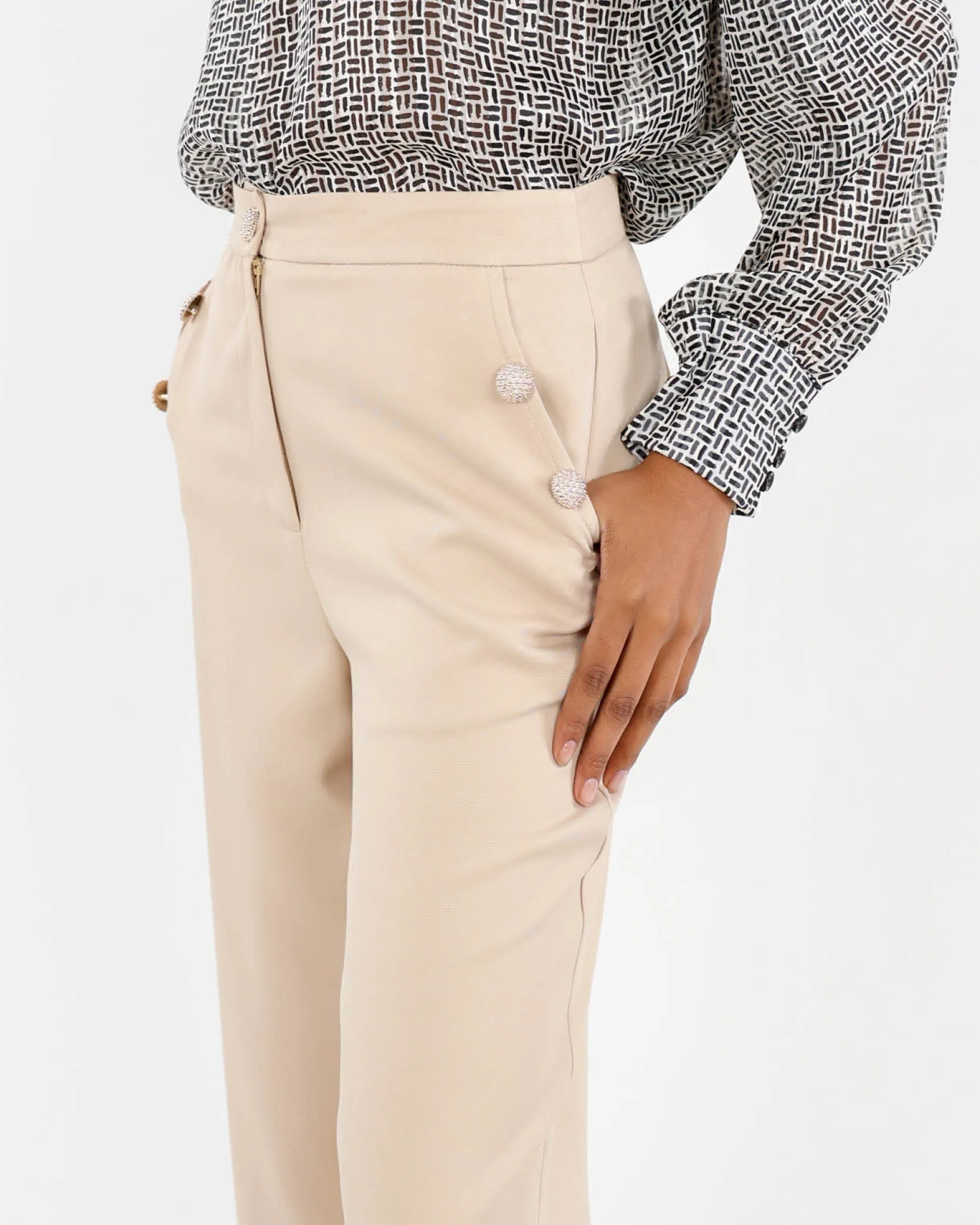 Geometric Print Blouse