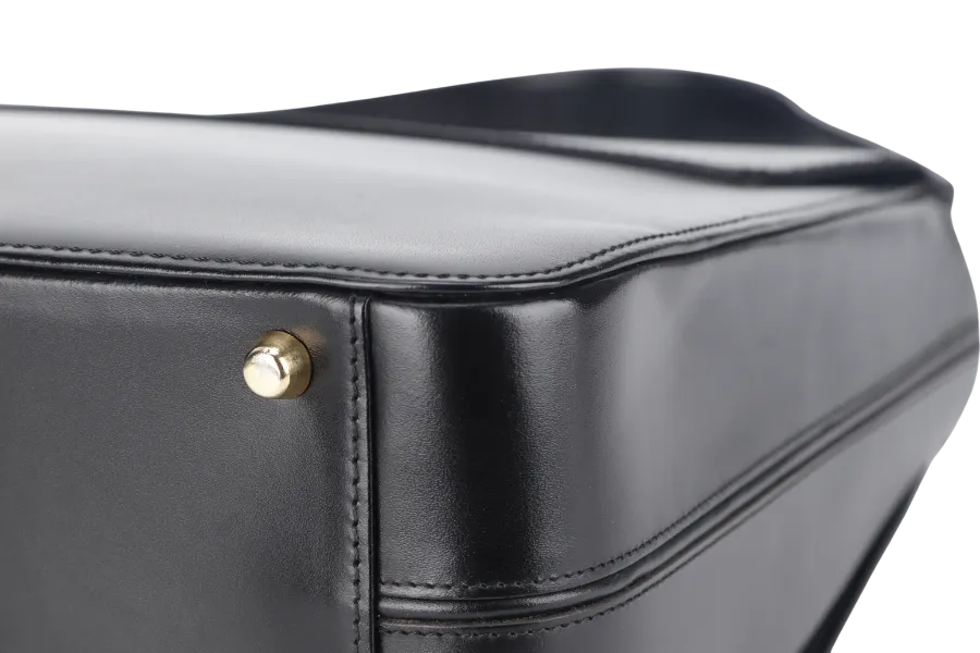 GIANNI VERSACE SHOULDER BAG MEDUSA LEATHER BLACK WITH DUST COVER