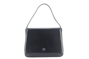 GIANNI VERSACE SHOULDER BAG MEDUSA LEATHER BLACK WITH DUST COVER
