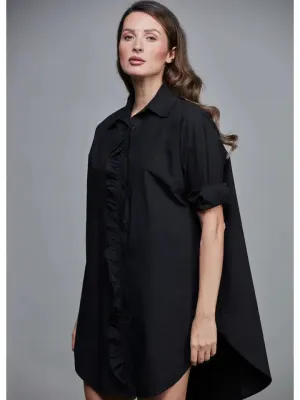 Girlfriend Cotton Shirt - Black