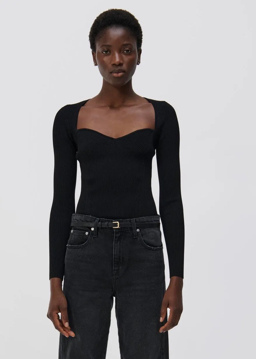 Giuliana Sweetheart Top (Black)