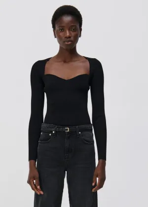 Giuliana Sweetheart Top (Black)