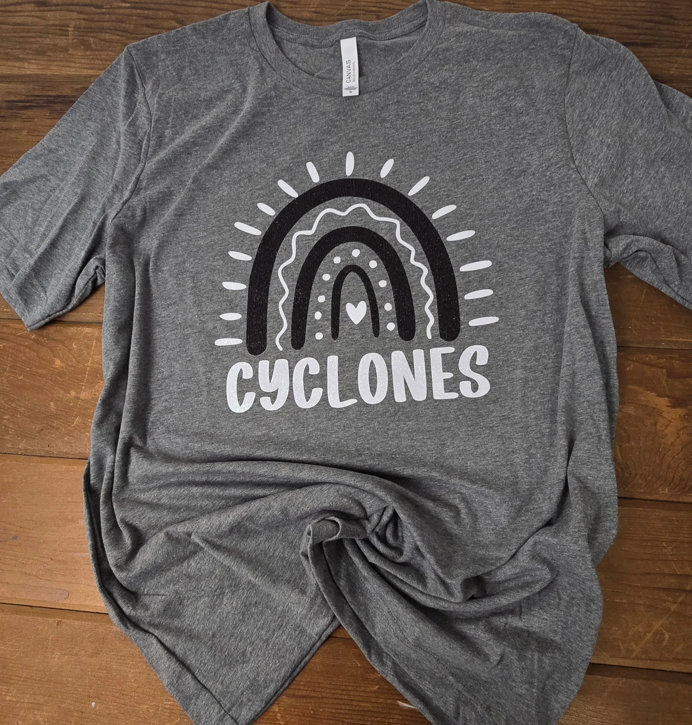 Glitter rainbow cyclones