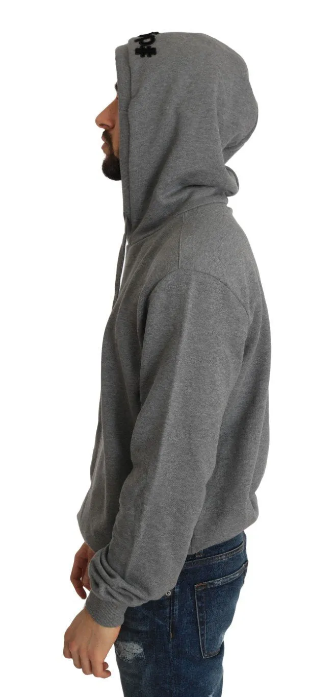 Gray Cotton Hooded Royal Sweater
