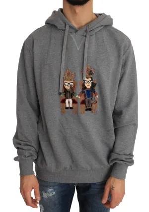Gray Cotton Hooded Royal Sweater