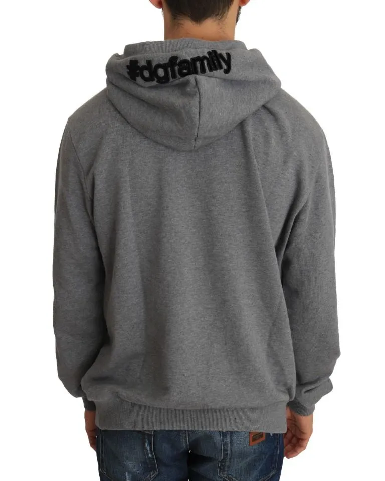 Gray Cotton Hooded Royal Sweater