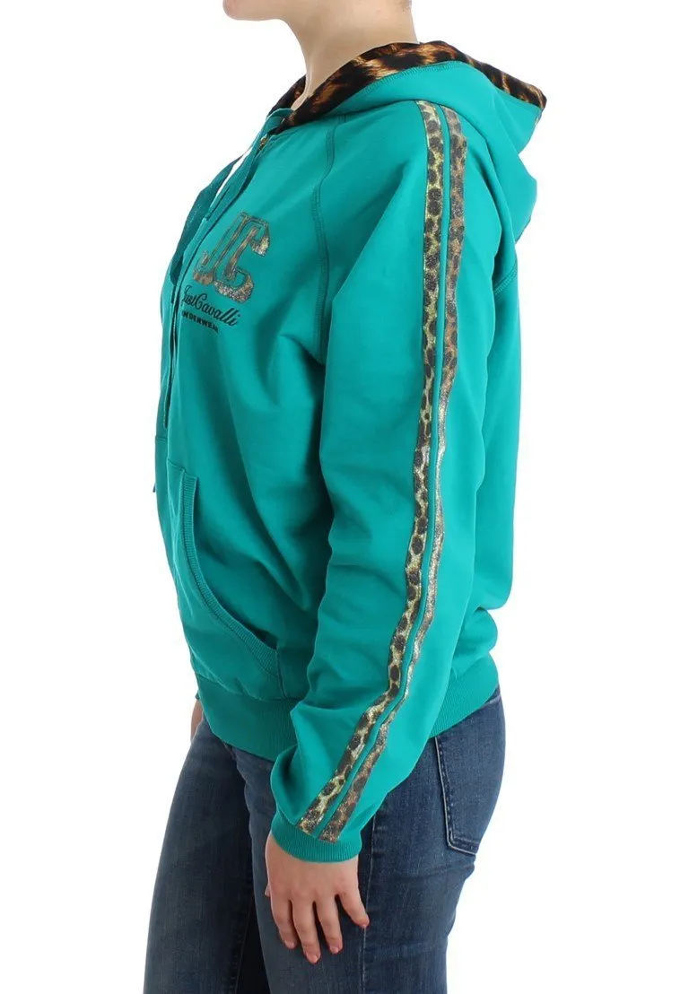 Green zipup cotton sweatshirt