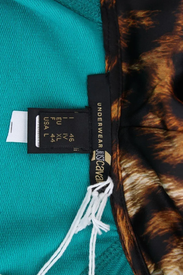 Green zipup cotton sweatshirt