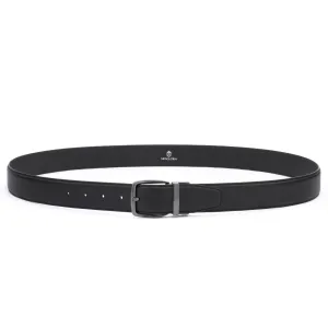 Gunmetal Buckle 35 mm Adjustable Leather Belt | Black