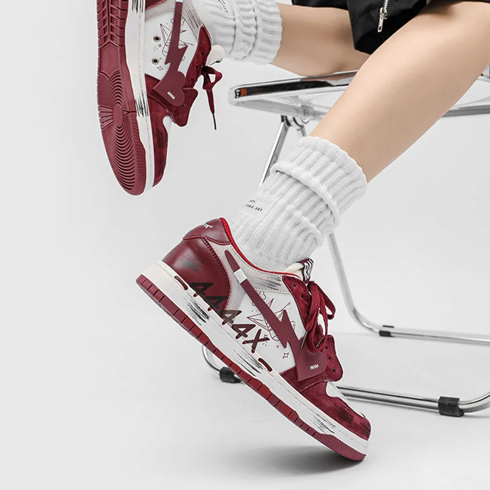 H-Block | Street Canvas Patchwork Red Casual Sneakers