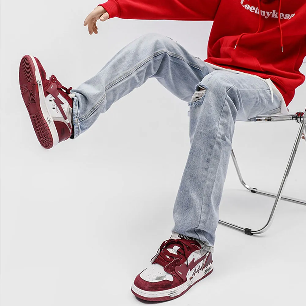 H-Block | Street Canvas Patchwork Red Casual Sneakers