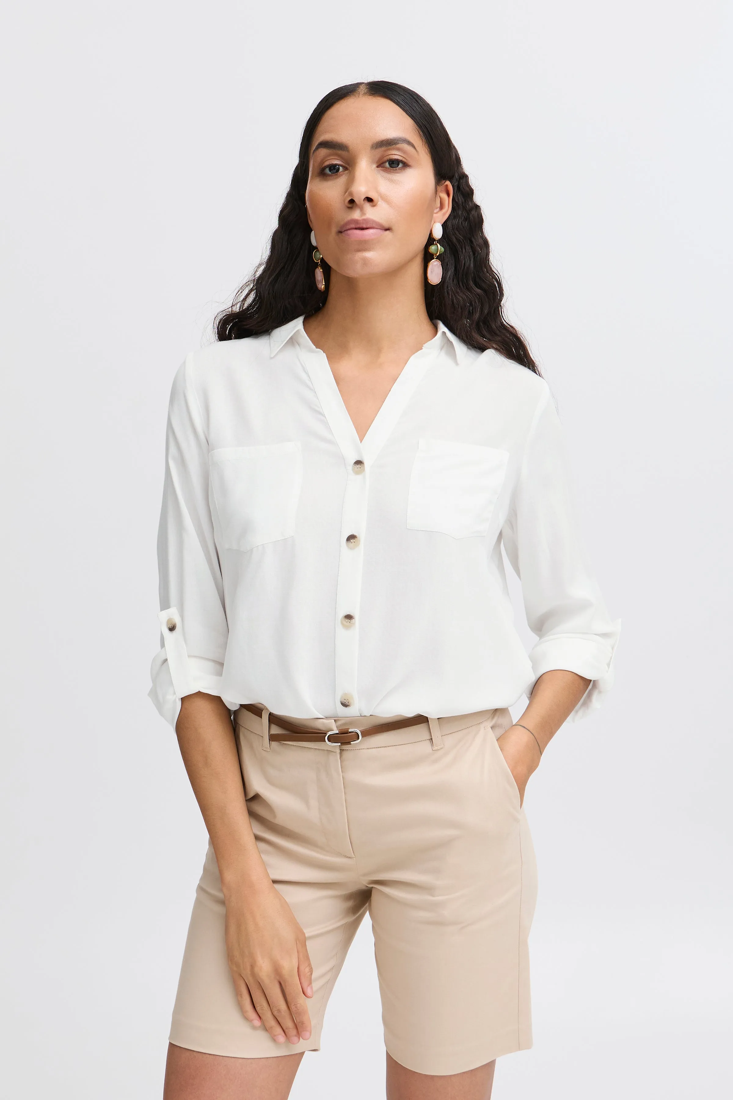 Hali Long Sleeve Shirt | Marshmallow