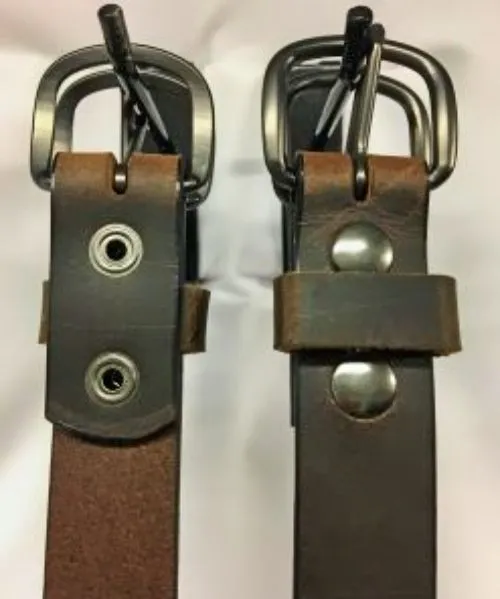 Handmade Men's Solid Leather Belts - 1 1/2 Inch, Sizes 50-58
