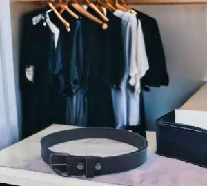 Handmade Men's Solid Leather Belts - 1 1/2 Inch, Sizes 50-58