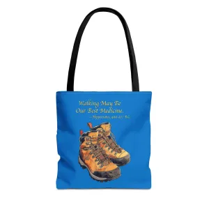 Happy Hiker Tote Bag - Stride into Wellness with Every Step! Available in 3 sizes.