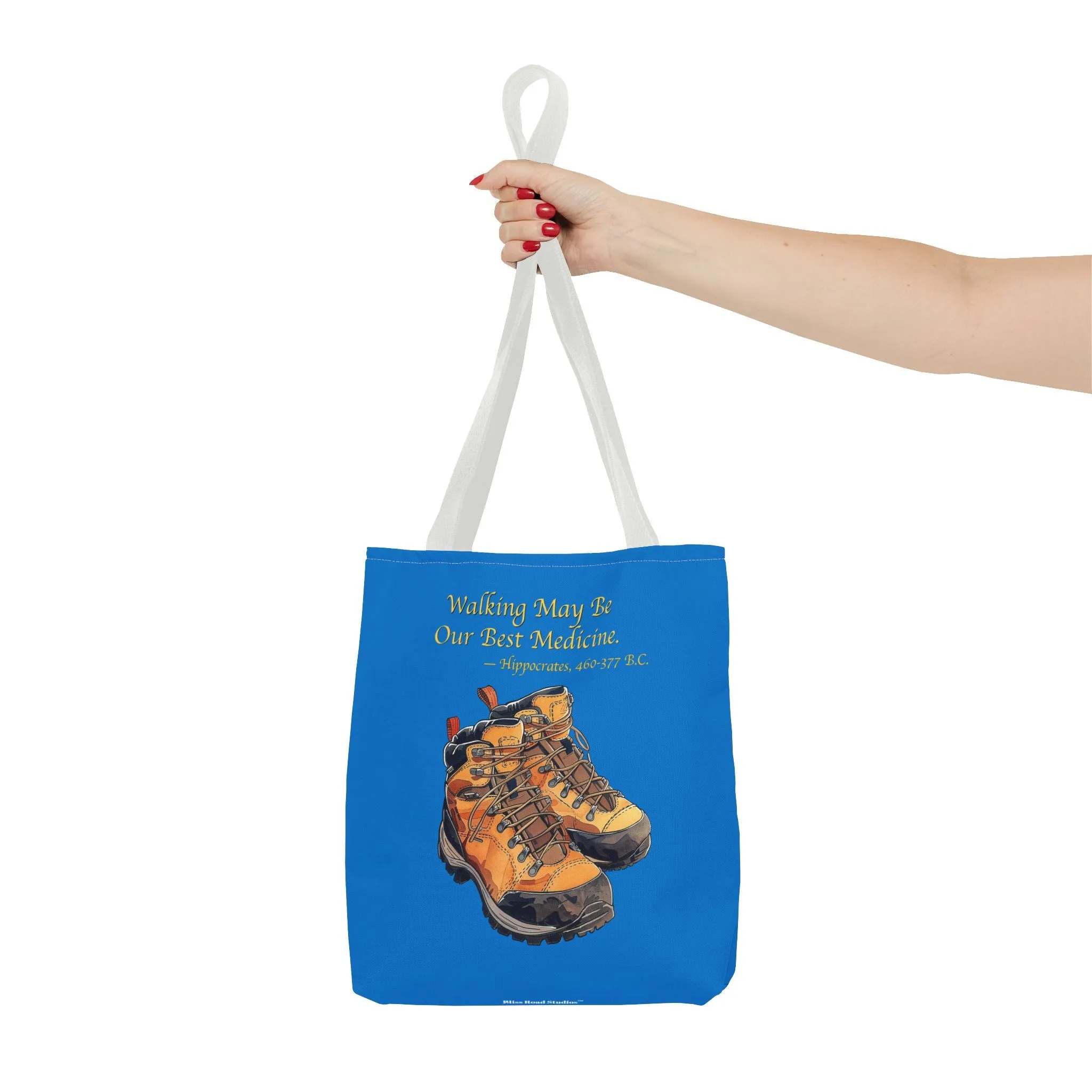 Happy Hiker Tote Bag - Stride into Wellness with Every Step! Available in 3 sizes.
