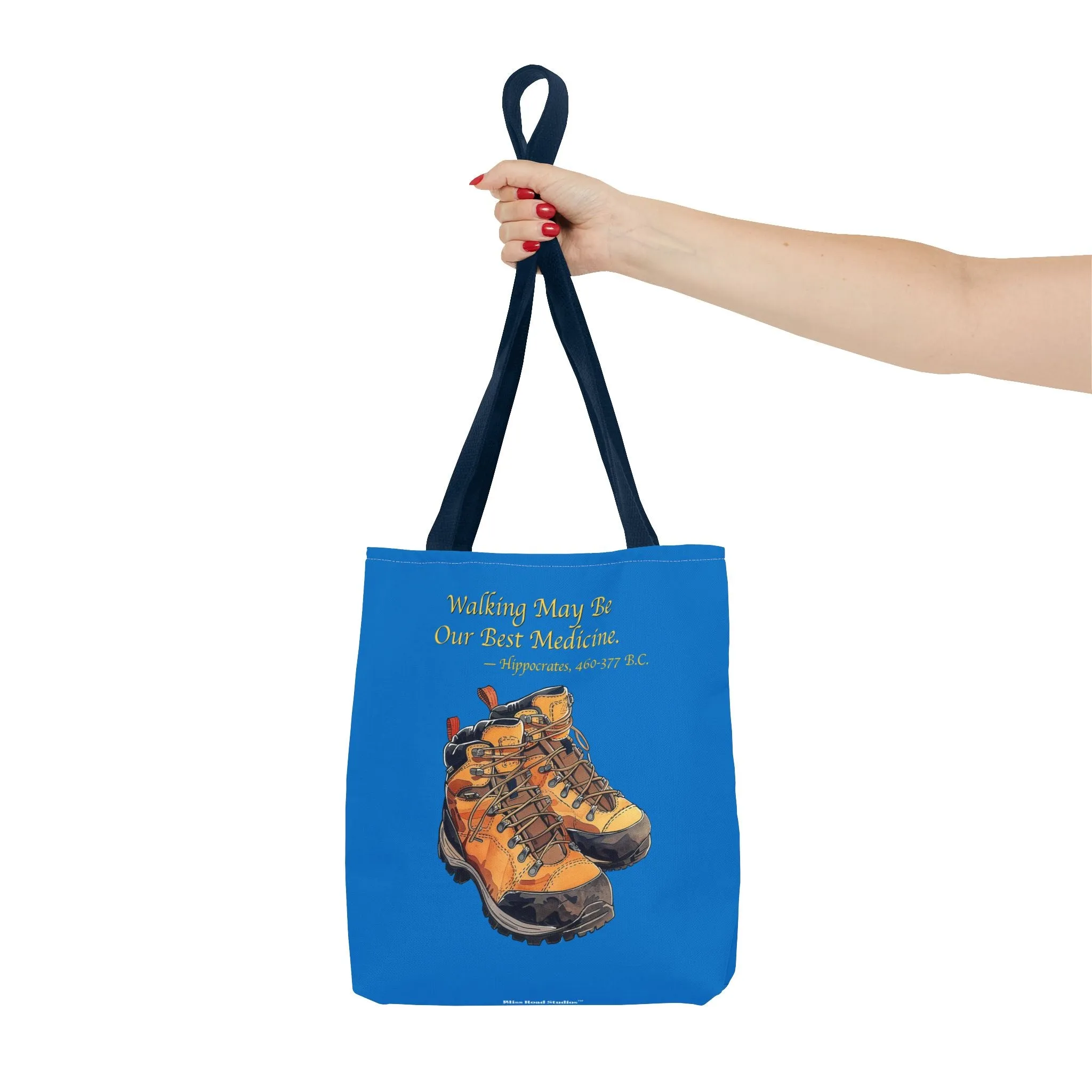 Happy Hiker Tote Bag - Stride into Wellness with Every Step! Available in 3 sizes.