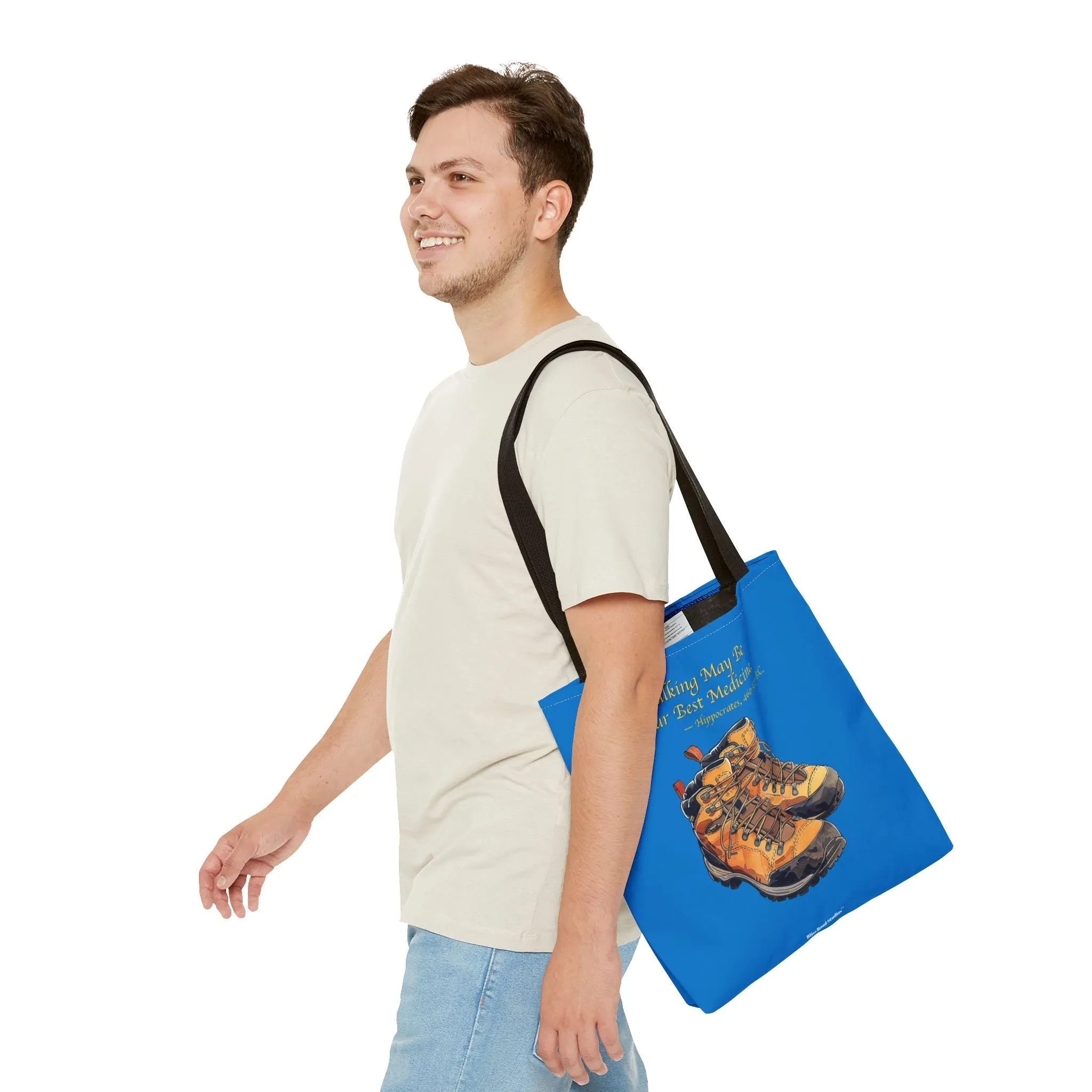 Happy Hiker Tote Bag - Stride into Wellness with Every Step! Available in 3 sizes.
