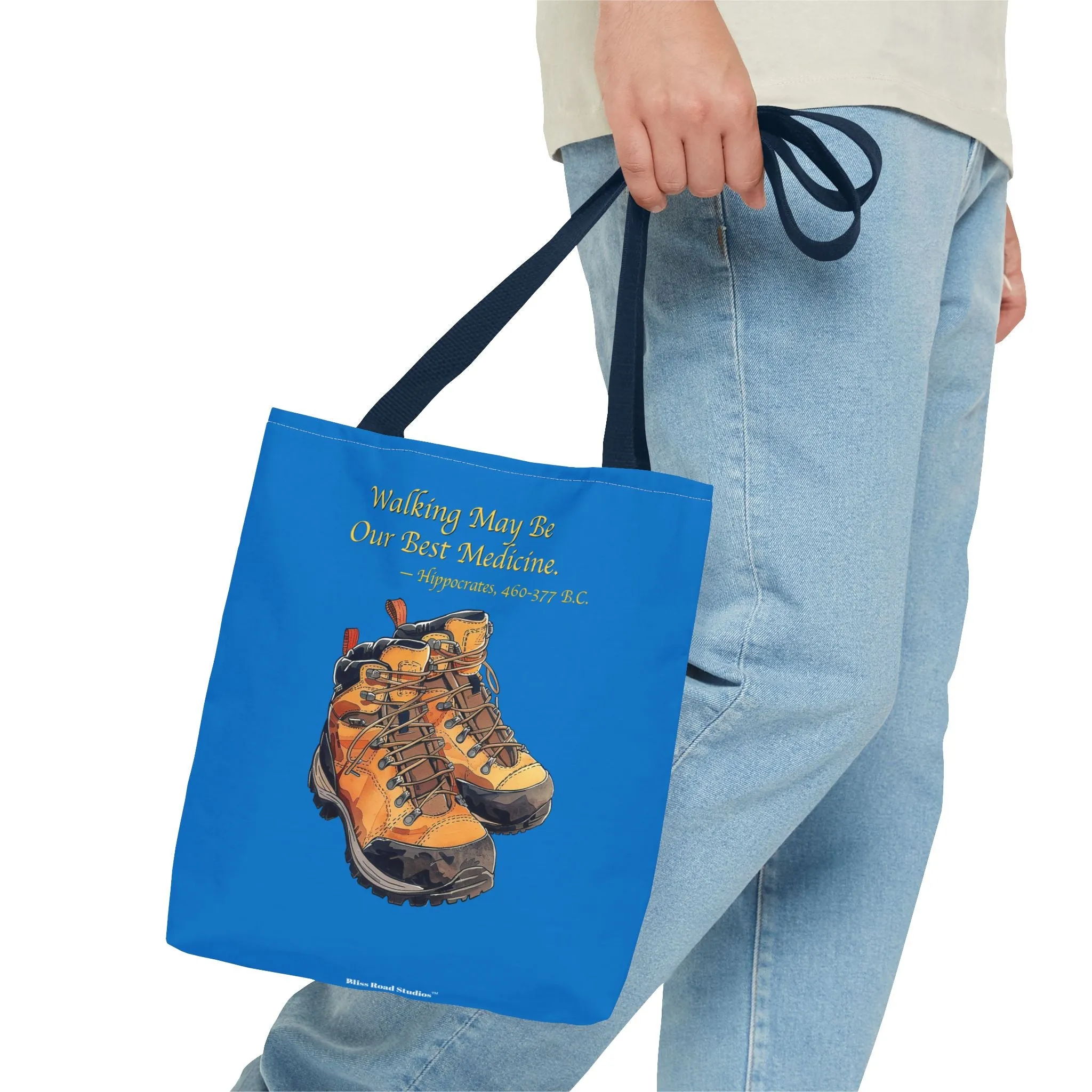 Happy Hiker Tote Bag - Stride into Wellness with Every Step! Available in 3 sizes.
