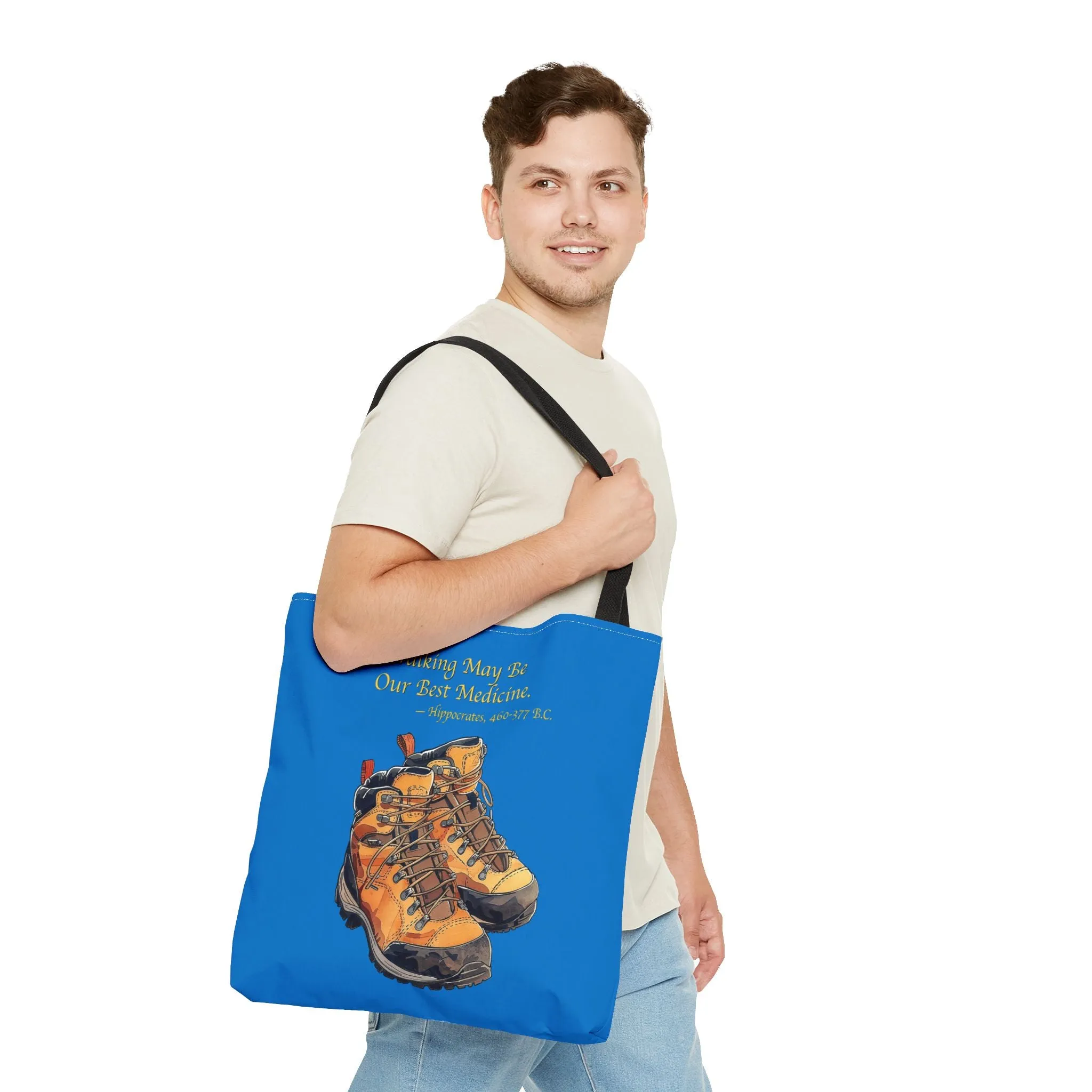 Happy Hiker Tote Bag - Stride into Wellness with Every Step! Available in 3 sizes.