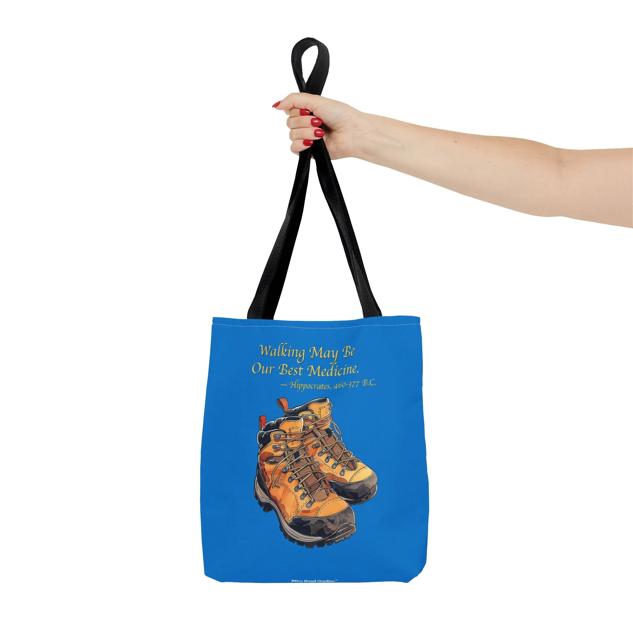 Happy Hiker Tote Bag - Stride into Wellness with Every Step! Available in 3 sizes.