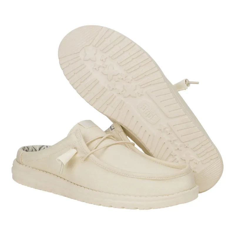 HEY DUDE- MEN'S WALLY SLIP STRETCH CANVAS MULE