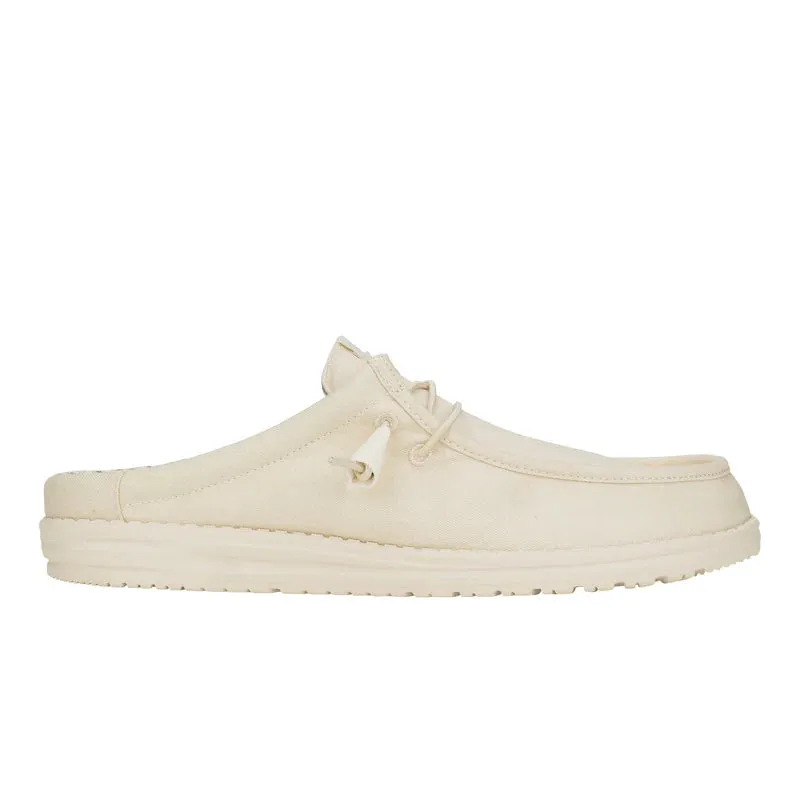 HEY DUDE- MEN'S WALLY SLIP STRETCH CANVAS MULE