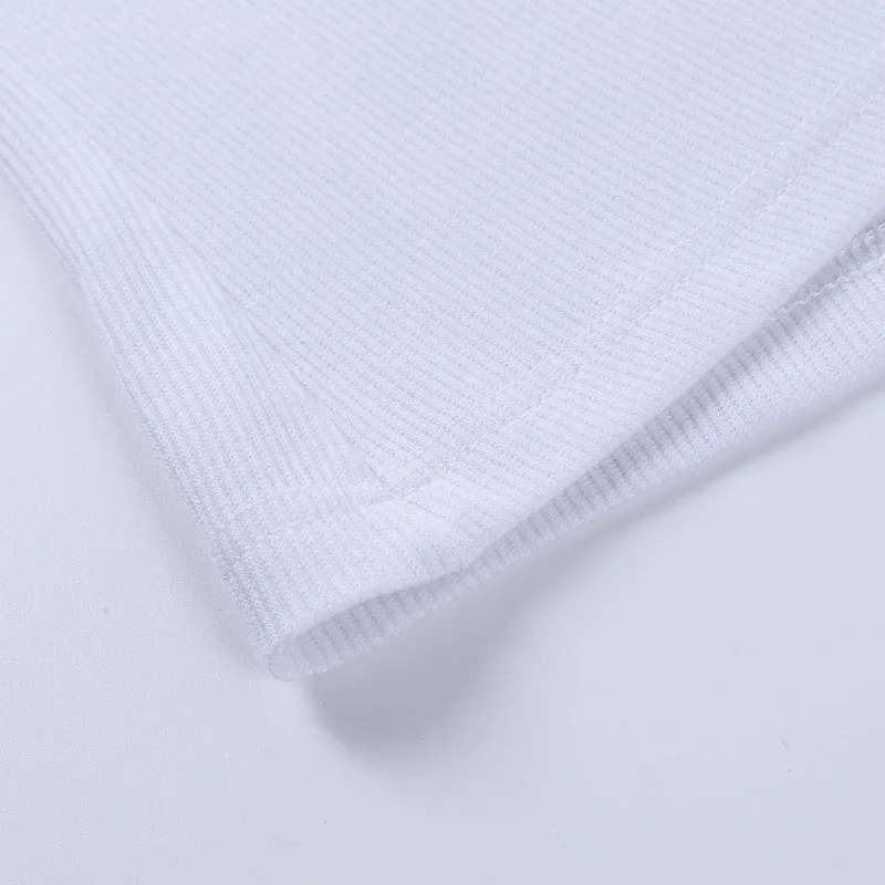 High-collared Hollow-out Button Sleeve Knit Shirts