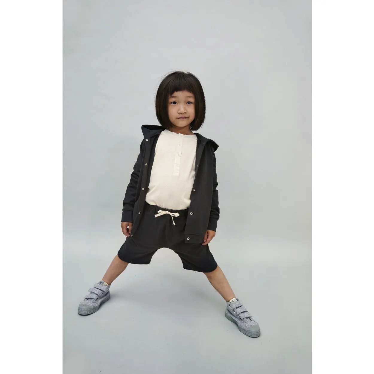 Hooded Cardigan - Nearly Black