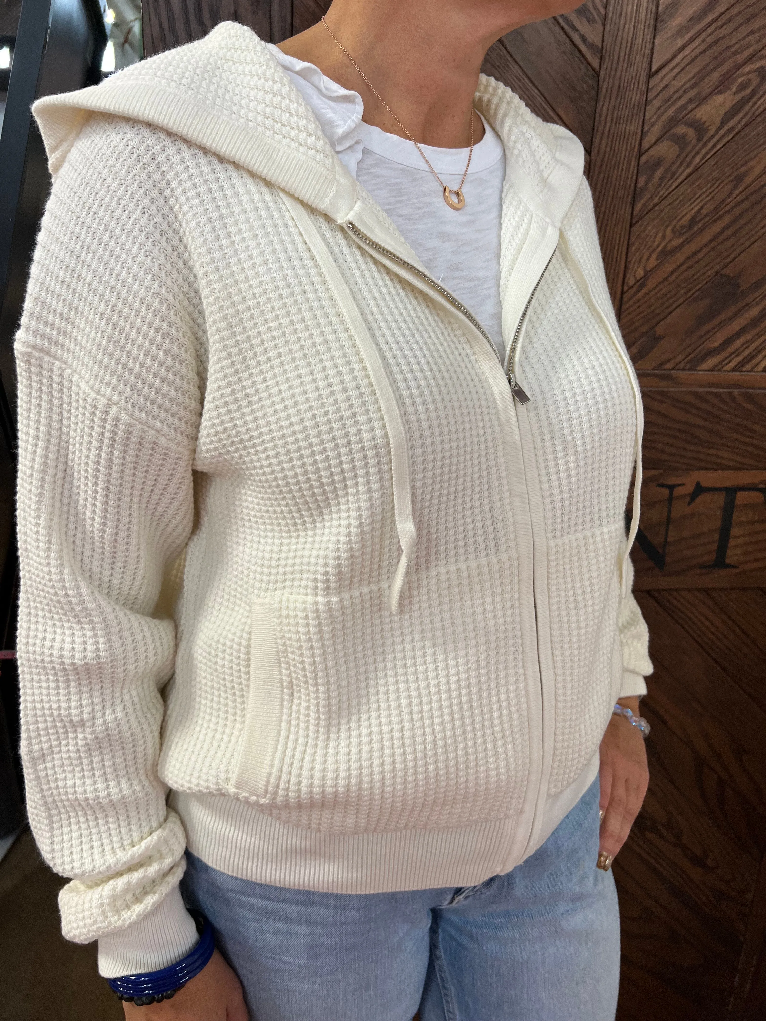HUNT COTTON ZIP HOODIE