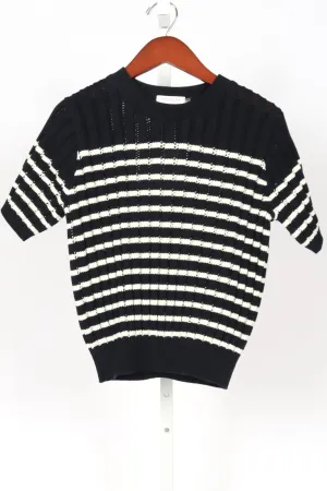 Ikuya Organic Cotton Top - Navy/Natural