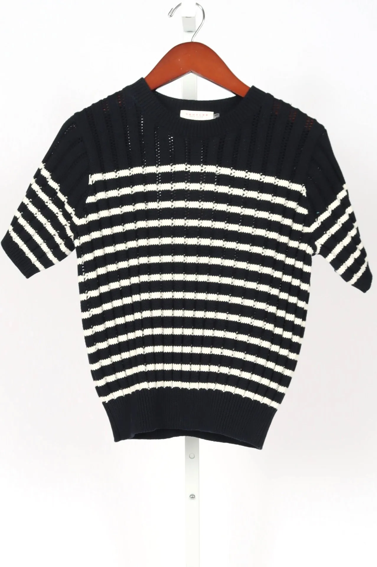 Ikuya Organic Cotton Top - Navy/Natural