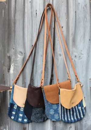 Indigo   Leather Crossbody Bags