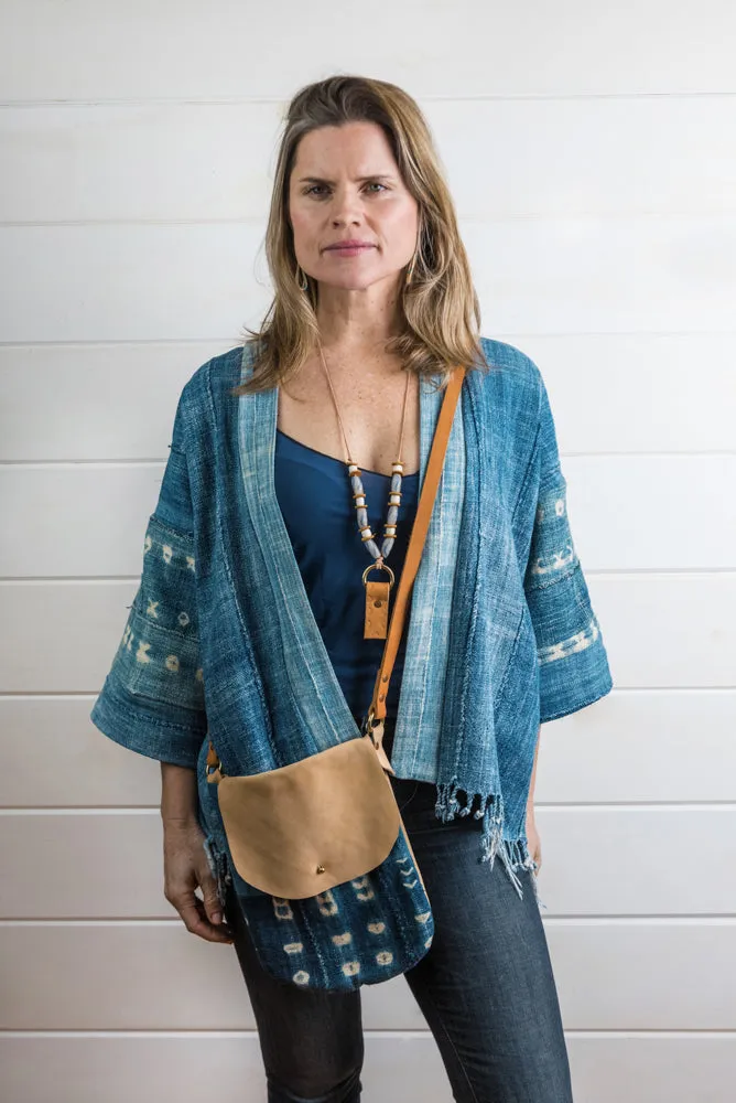 Indigo   Leather Crossbody Bags