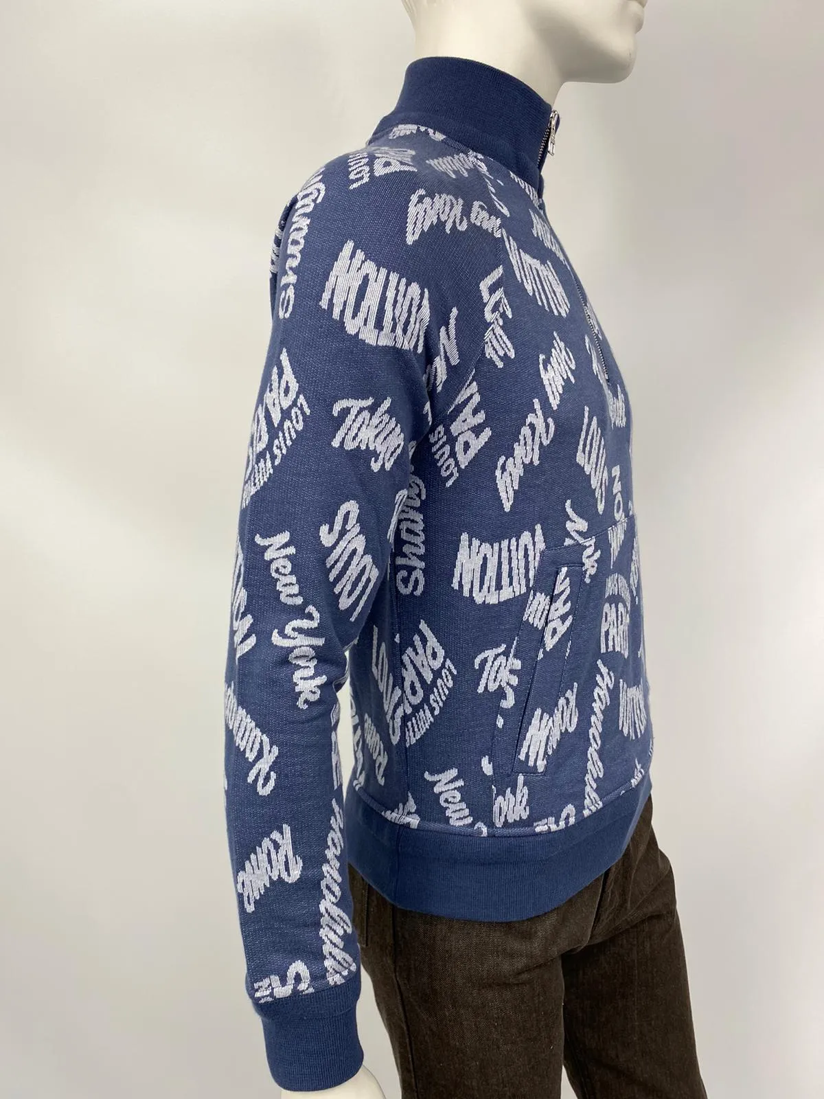 Jacquard Cities Half Zip Sweater