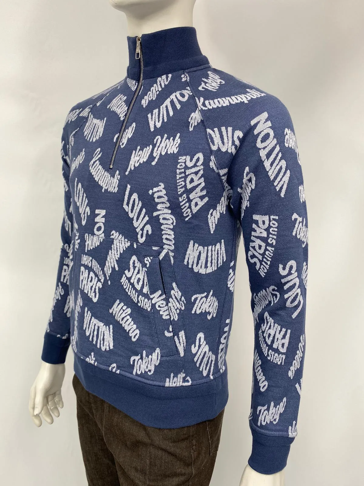 Jacquard Cities Half Zip Sweater