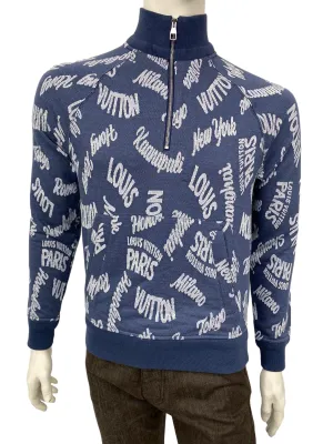 Jacquard Cities Half Zip Sweater
