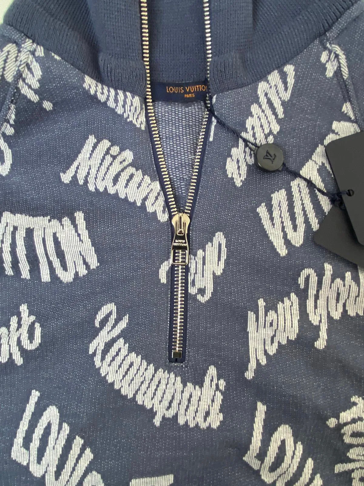 Jacquard Cities Half Zip Sweater