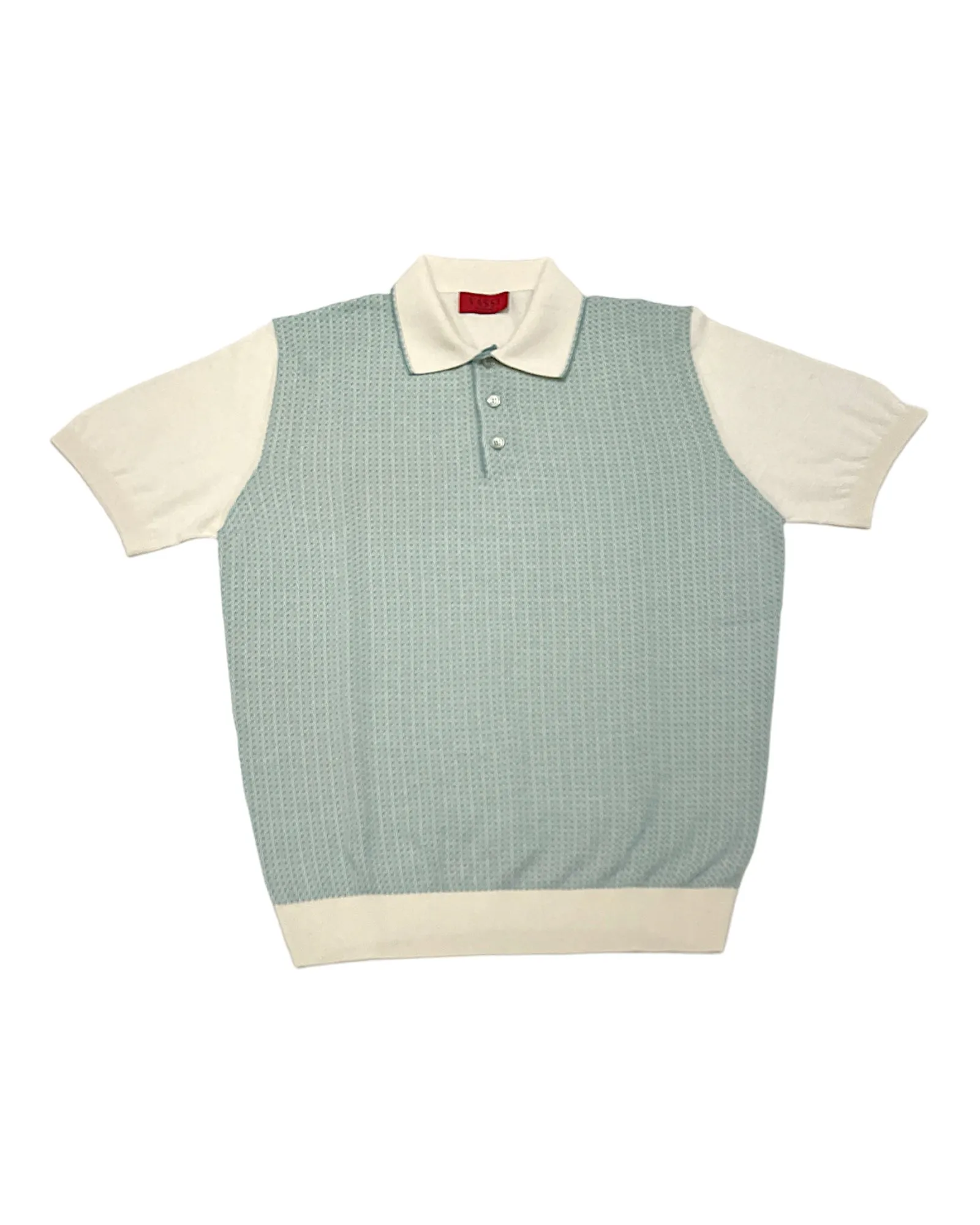 Jacquard Green Short Sleeve Polo