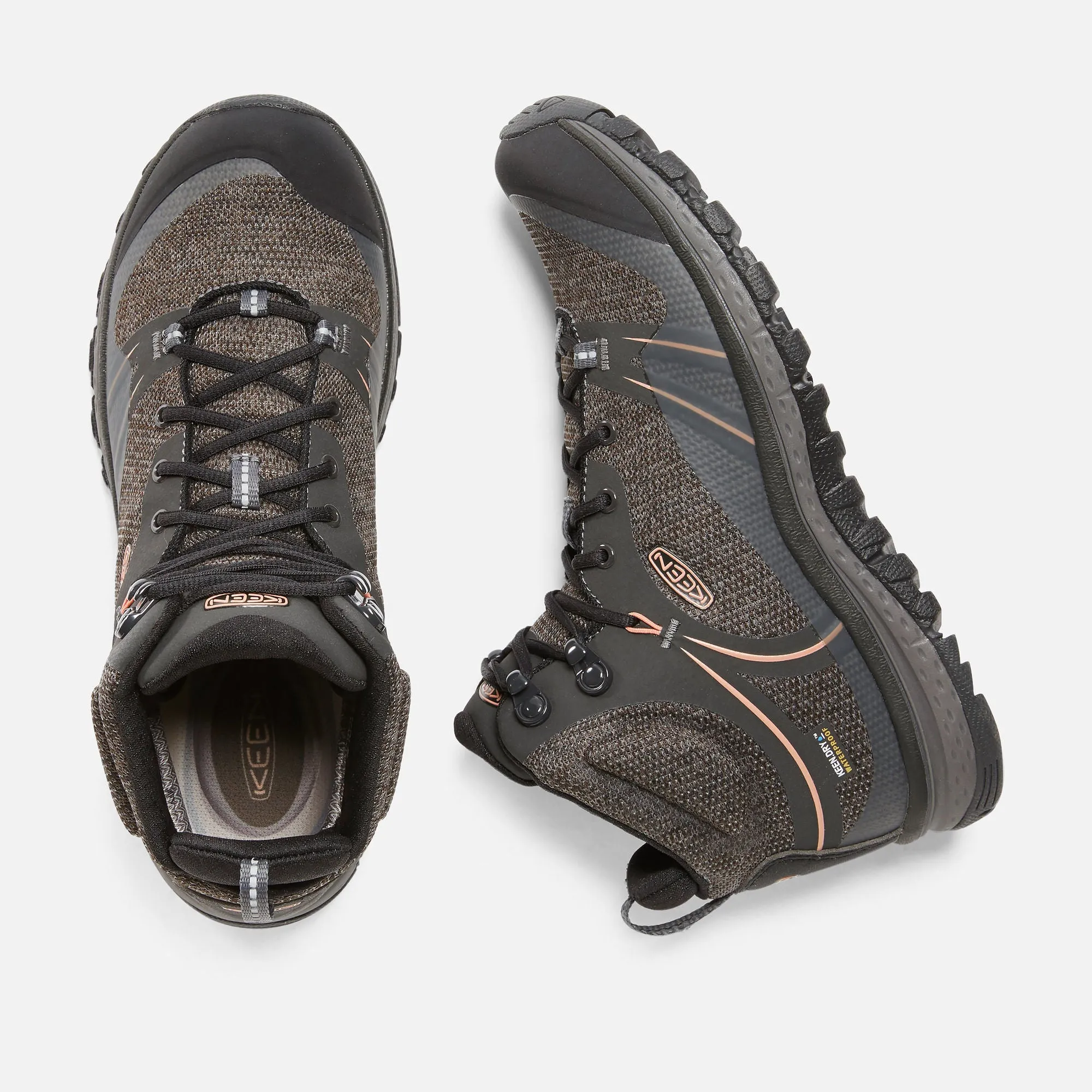 Keen Terradora Mid WP, Women's Waterproof Trail-running Shoe, Raven/Rose Dawn
