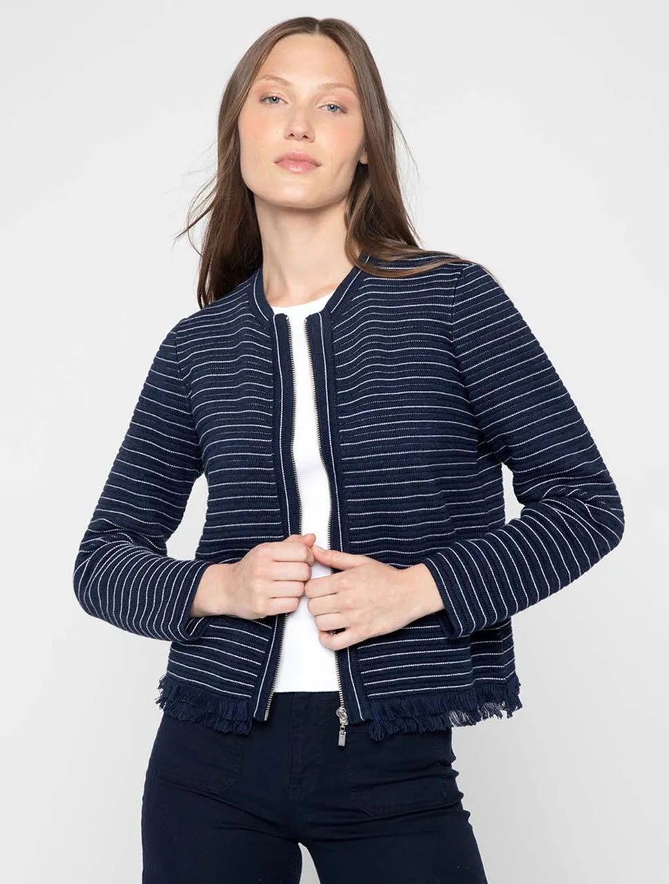 Kinross Textured Fringe Cardigan