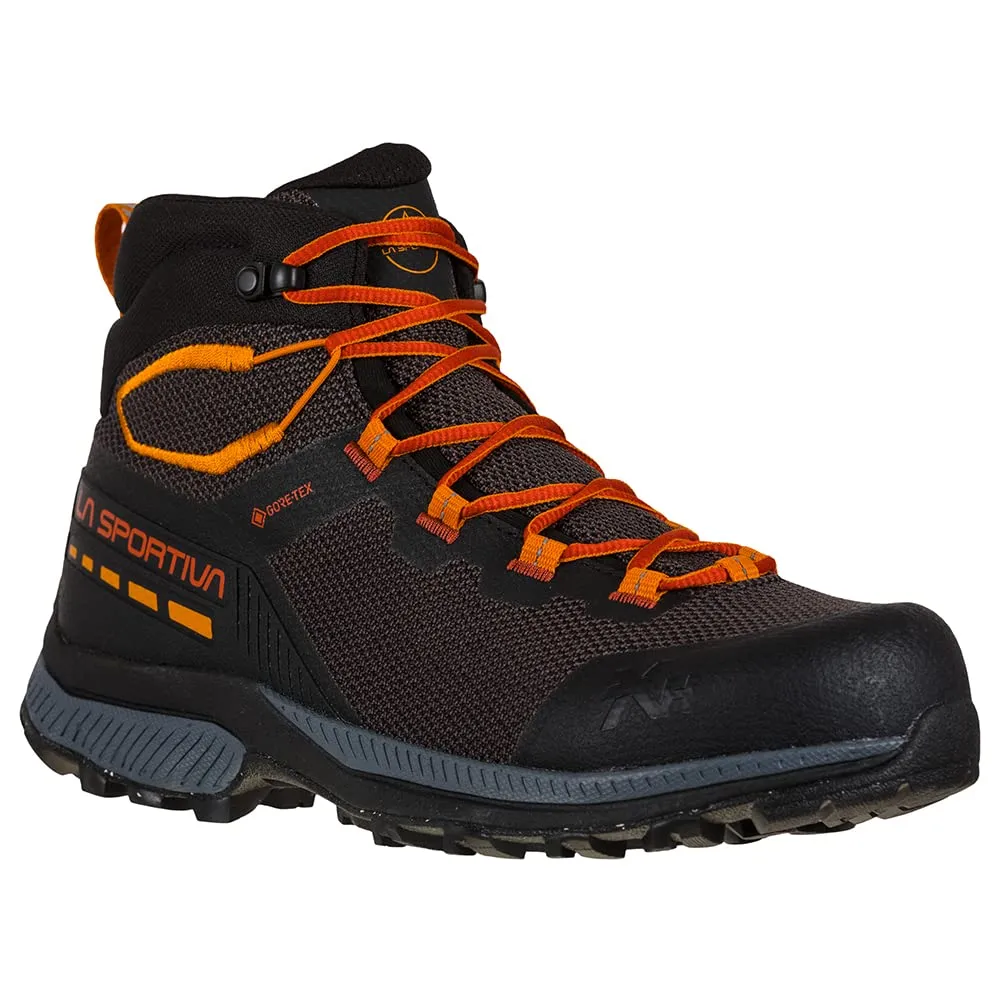 La Sportiva Men's TX Hike Mid Hiking Boots, Carbon/Saffron, 10