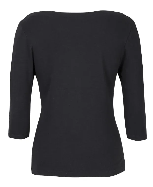 Ladies 3/4 Sleeve Boat Neck Tee (JB-1BT3)