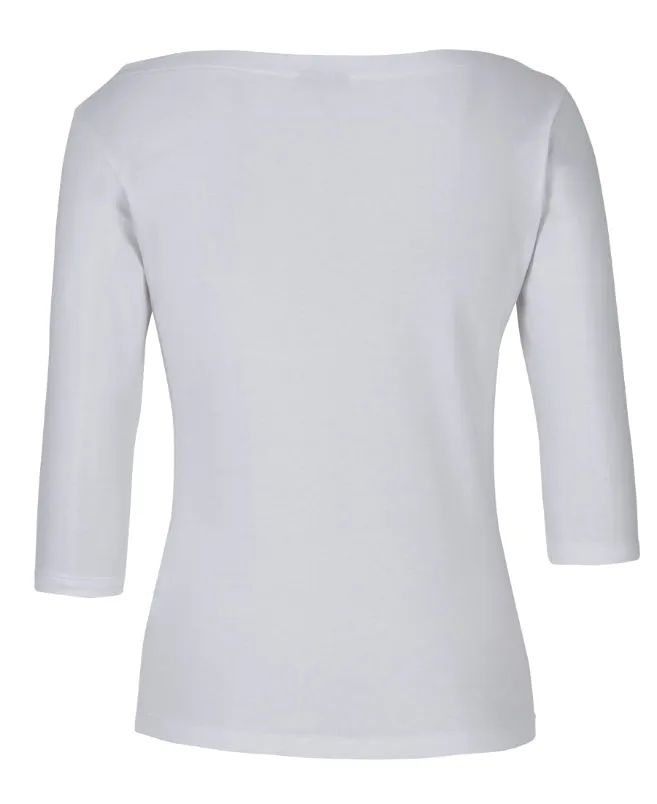 Ladies 3/4 Sleeve Boat Neck Tee (JB-1BT3)